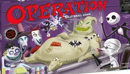 USAopoly Operation: Tim Burtons the Nightmare Before Christmas [With Cards and Play Money, Oogie Boogie Tray, Tweezers, Parts]
